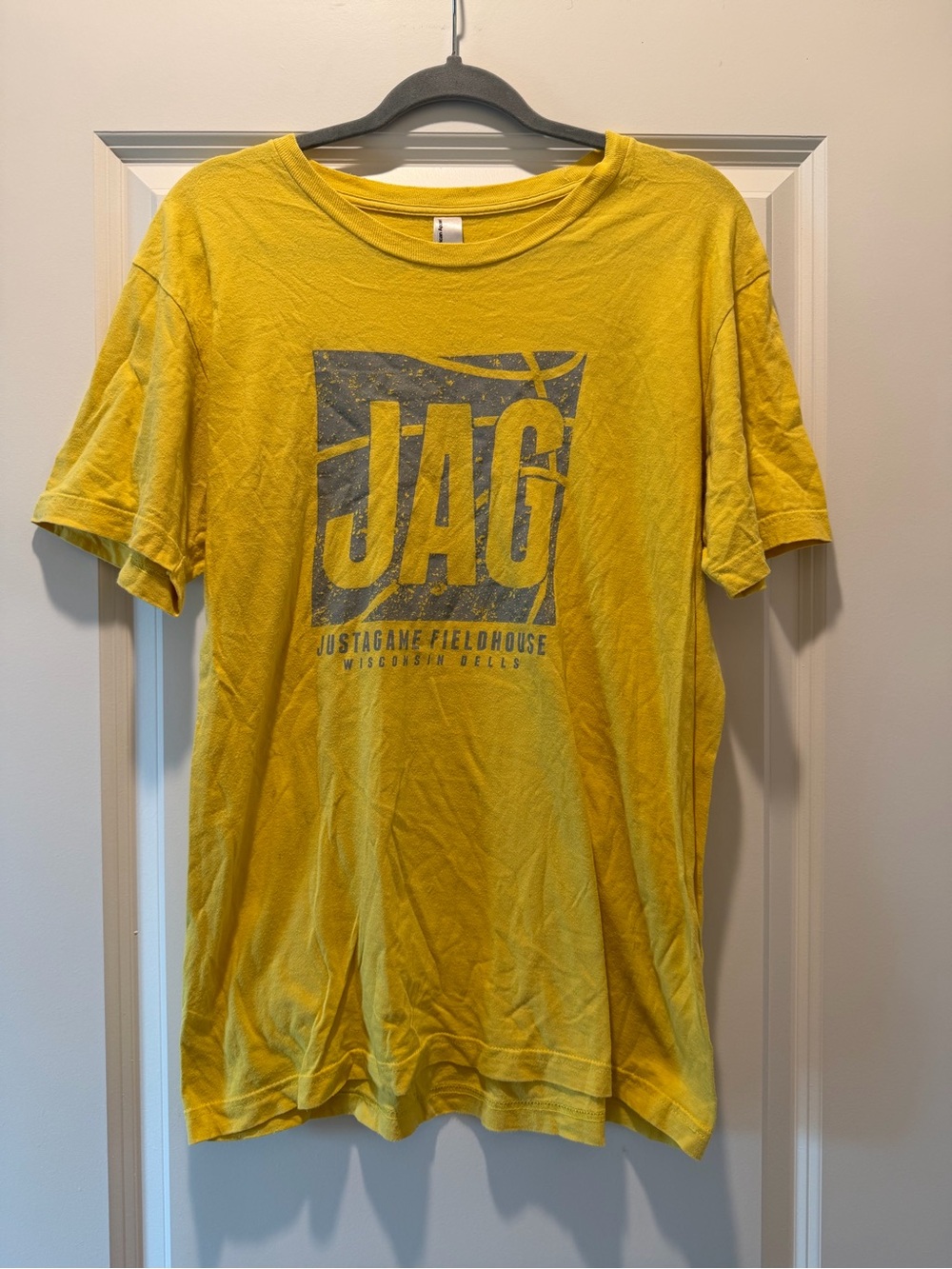 American Apparel Yellow Graphic Logo Crew Tee